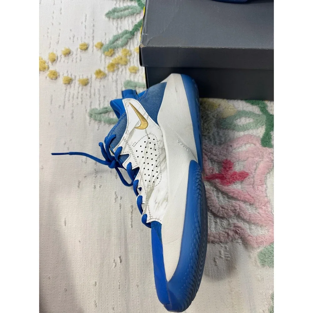 Nike Zoom Freak 2 Signal Blue White Gold GS Basketball Shoes CZ4177-408 Size 7Y